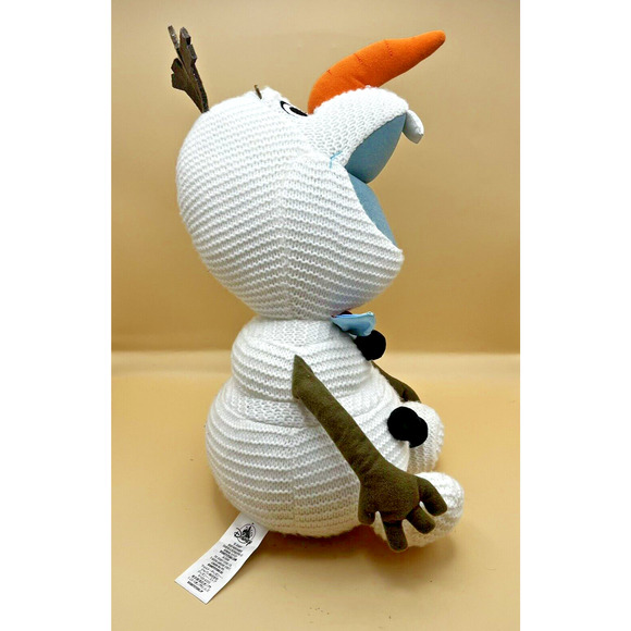 Disney Frozen Olaf Snowman 15" Knitted Stuffed Animal & 12" Ty Olaf Pair - Picture 12 of 13